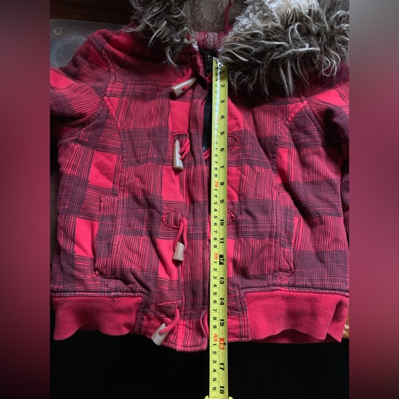 Limited Too Plaid Red Coat - Picture 6 of 7